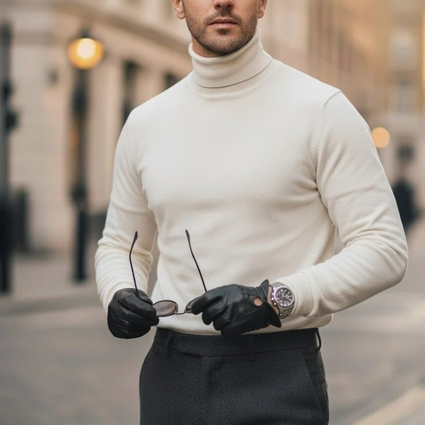 100% Merino Wool Turtleneck Sweater – Corsavi, view 7