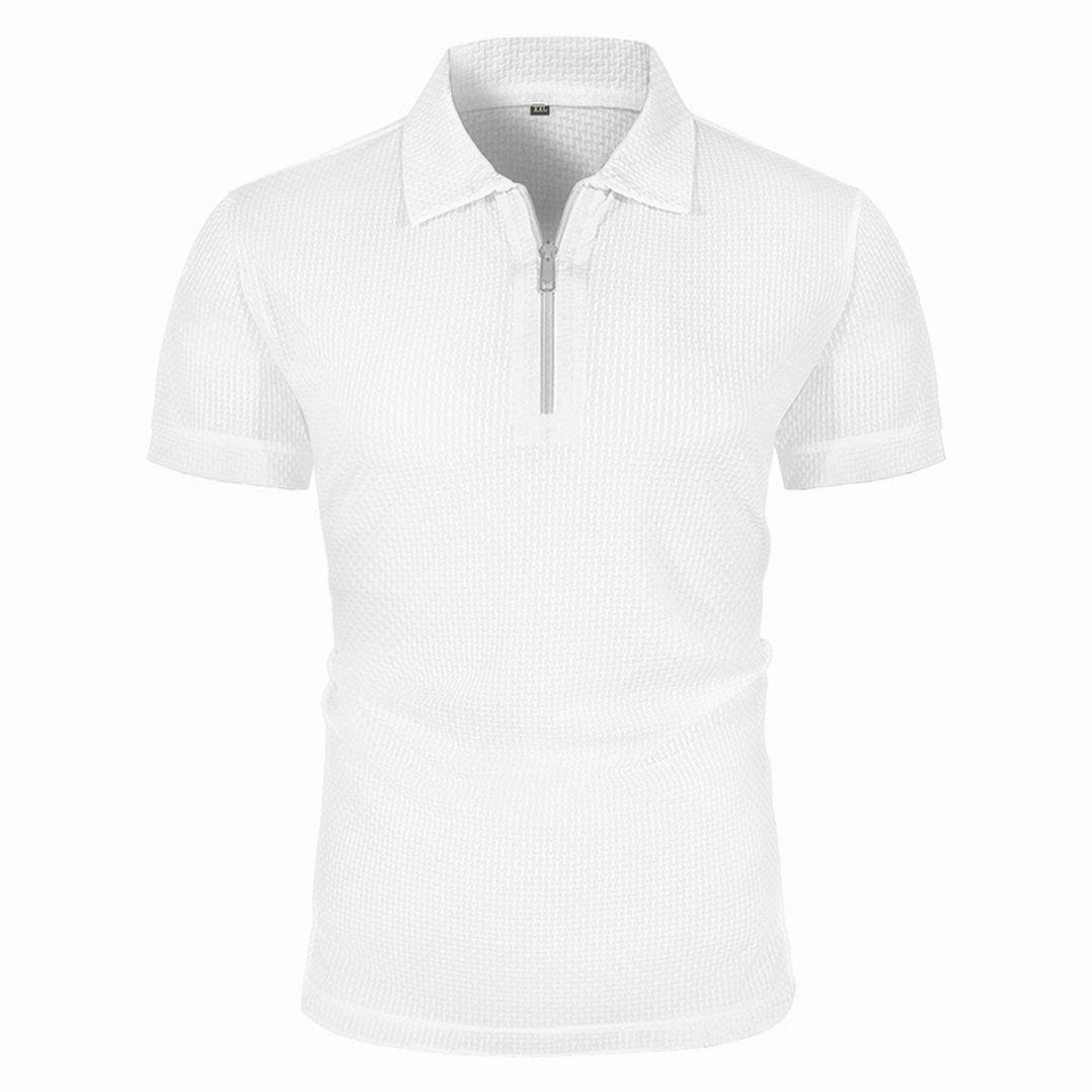 Amalfi - Men's Ultra-Comfort Polo Shirt in Ice White