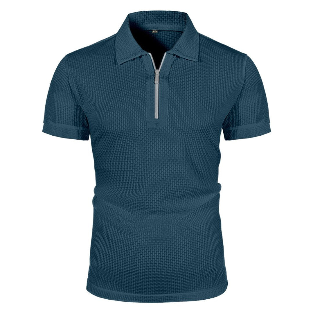 Amalfi - Men's Ultra-Comfort Polo Shirt in Ocean Slate