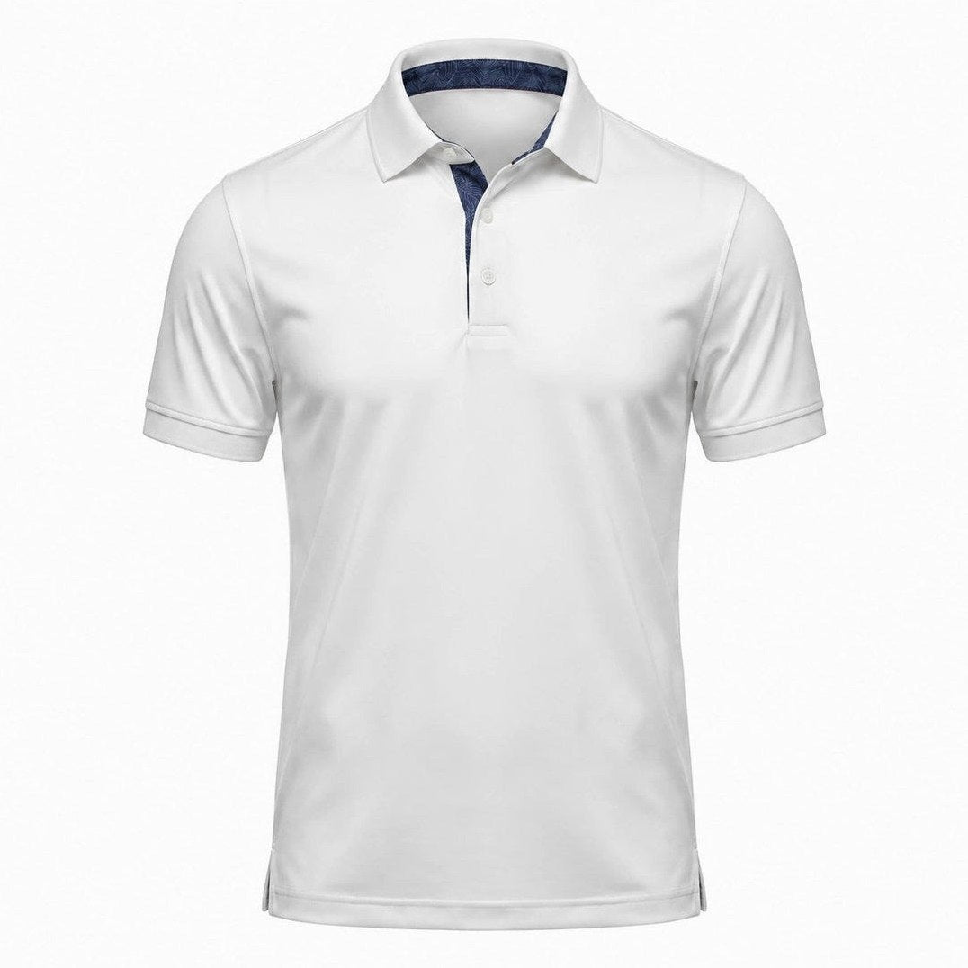 Ansel - Men's Ultra Comfort Polo in Chalk White