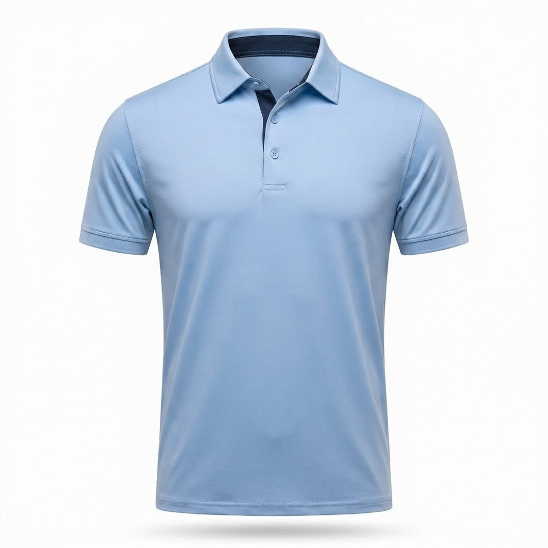 Ansel - Men's Ultra Comfort Polo in Sky Blue