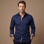 Men's Anti-Crease Tailored-Fit Dress Shirt, view 7