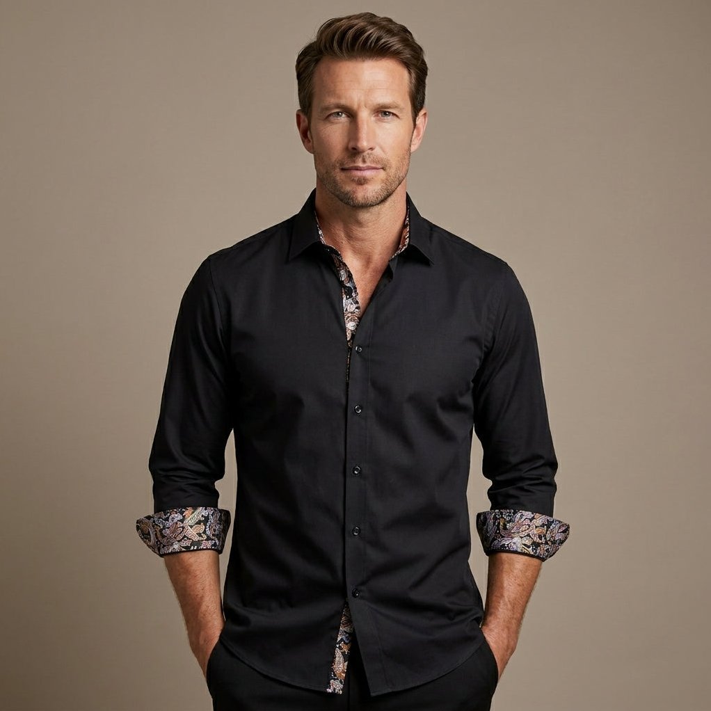 Men's Anti-Crease Tailored-Fit Dress Shirt, view 8