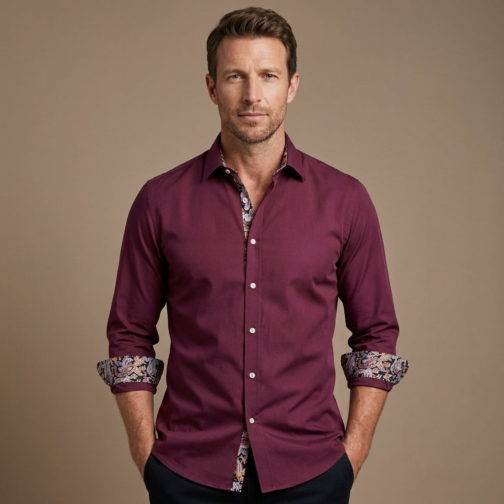 Men's Anti-Crease Tailored-Fit Dress Shirt, view 9