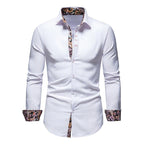 Men's Anti-Crease Tailored-Fit Dress Shirt in White