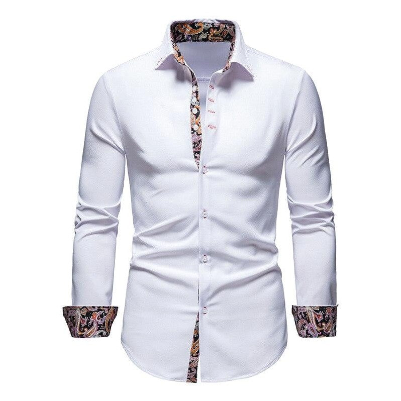 Men's Anti-Crease Tailored-Fit Dress Shirt in White