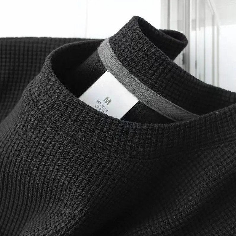 Bellagio - Men's Ultra-Comfort Waffle T-Shirt in Espresso Black