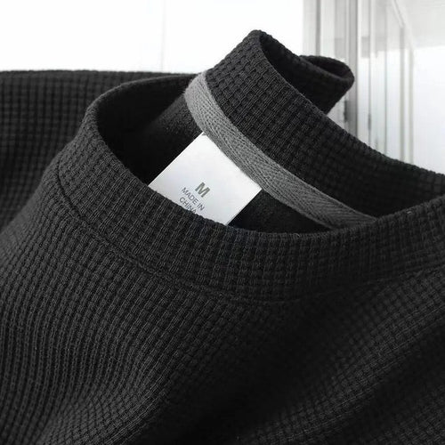 Bellagio - Men's Ultra-Comfort Waffle T-Shirt in Espresso Black