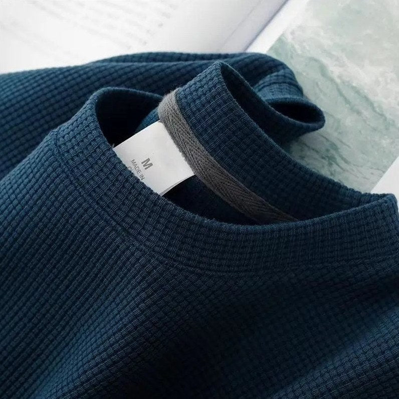 Bellagio - Men's Ultra-Comfort Waffle T-Shirt in Midnight Navy