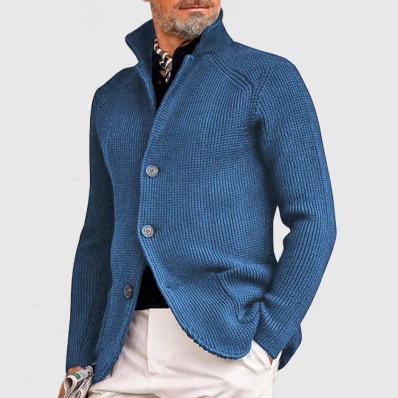 Berkeley Merino Cardigan for Men in Blau