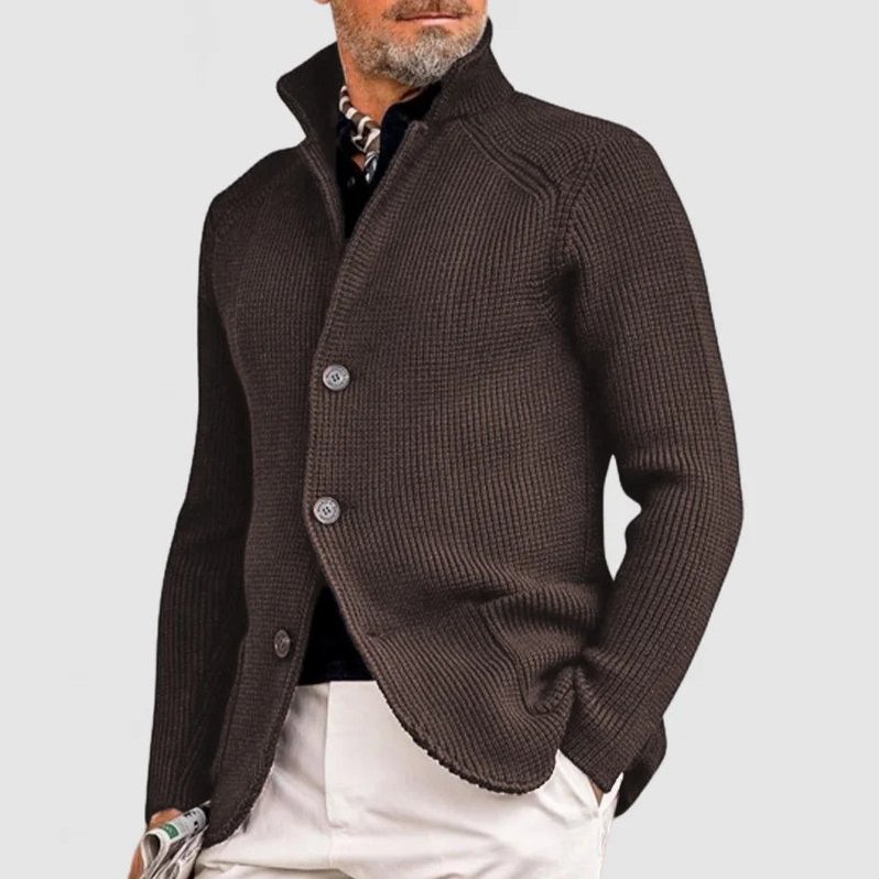Berkeley Merino Cardigan for Men in Brown