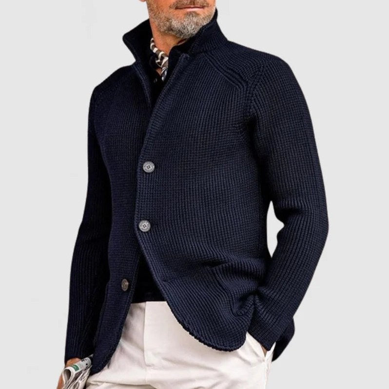 Berkeley Merino Cardigan for Men in Dark blue