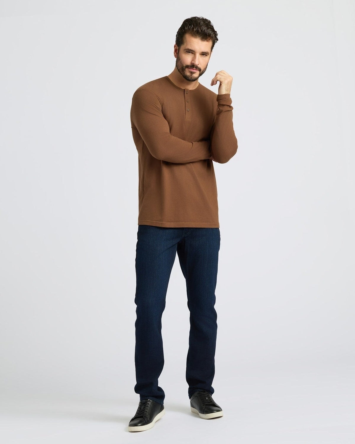 Brera - Men's Ultra-Comfort Long Sleeve Henley, view 5