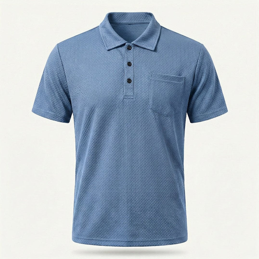 Capri - Men's Ultra Comfort Pocket Polo in Coastal Blue