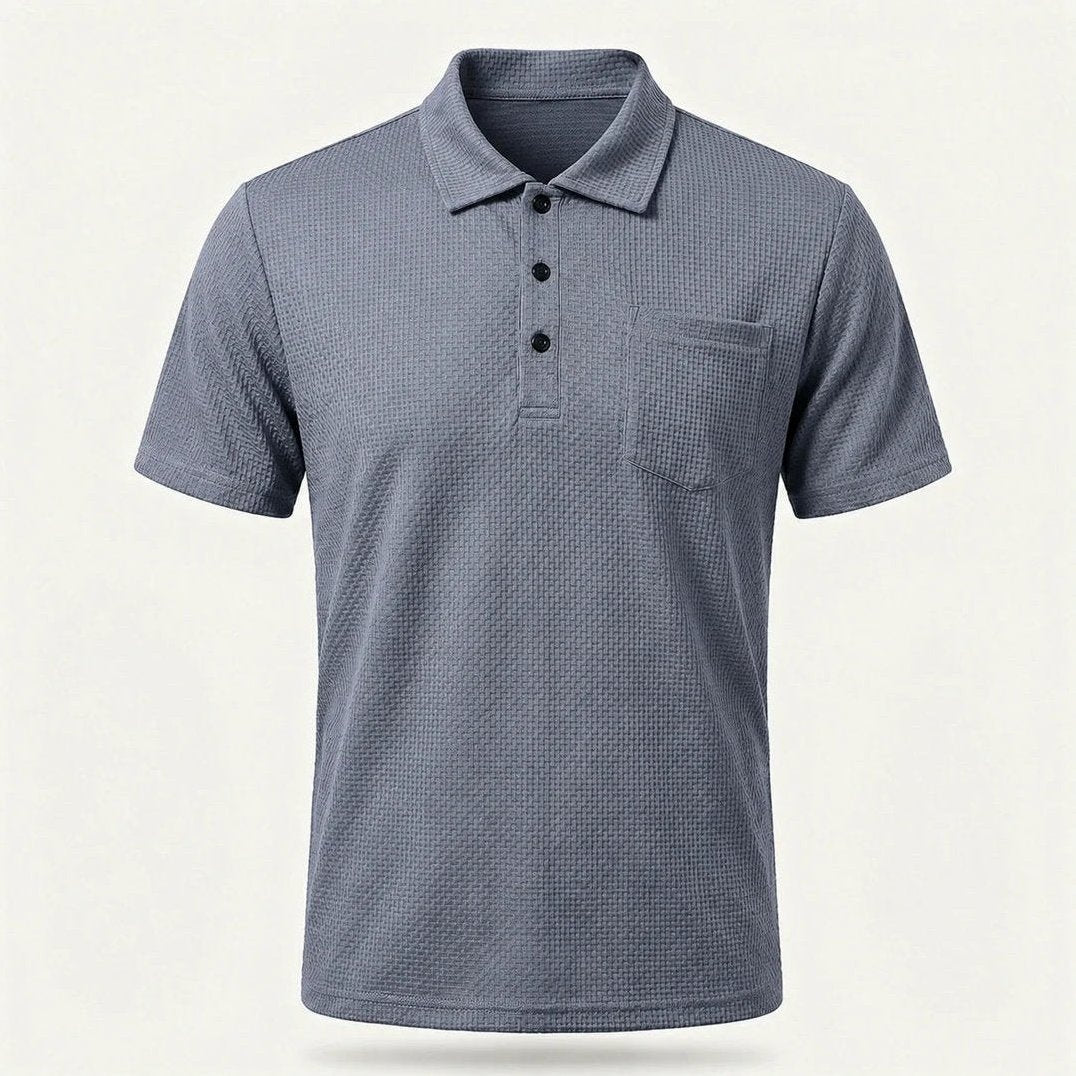 Capri - Men's Ultra Comfort Pocket Polo in Silverwood Gray
