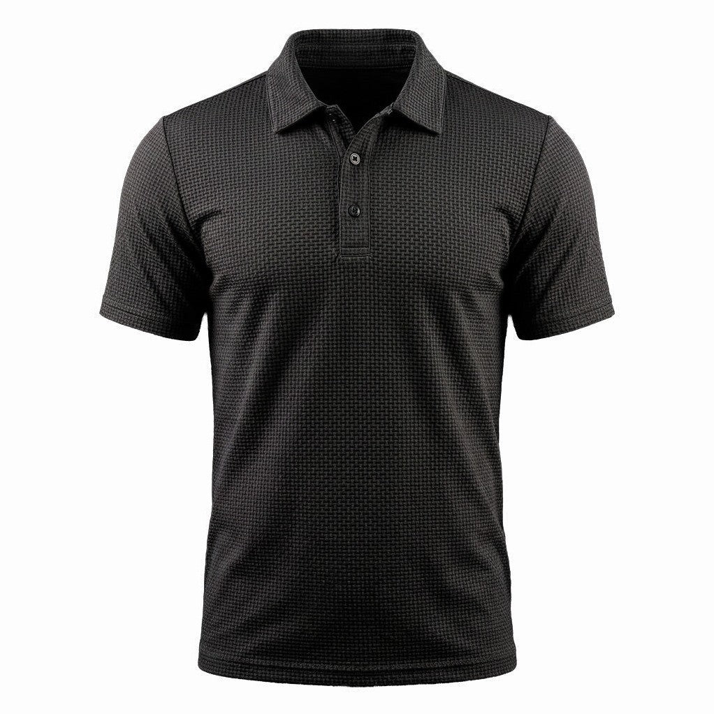 Capri - Men's Ultra-Comfort Polo Shirt in Espresso Black
