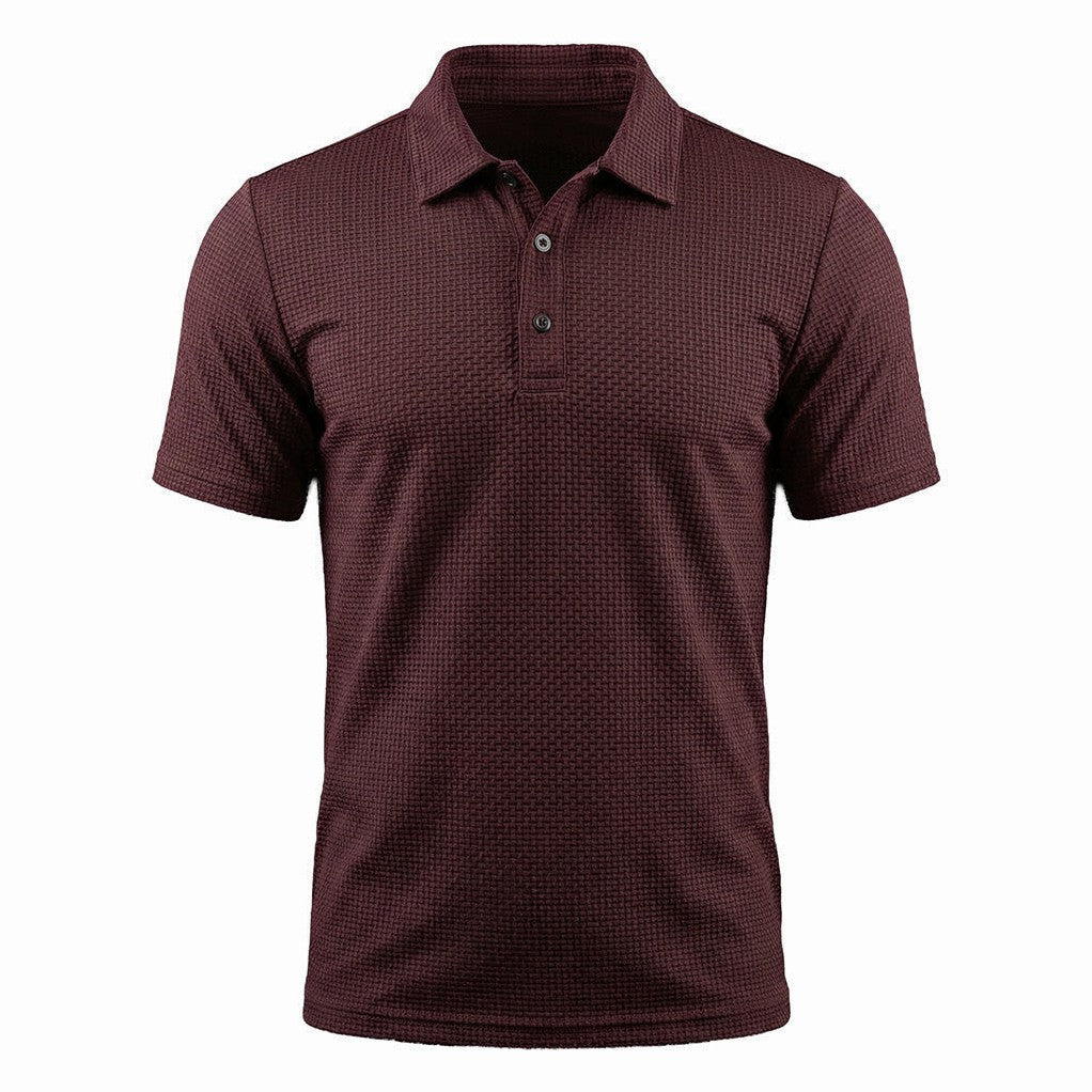 Capri - Men's Ultra-Comfort Polo Shirt in Merlot Red