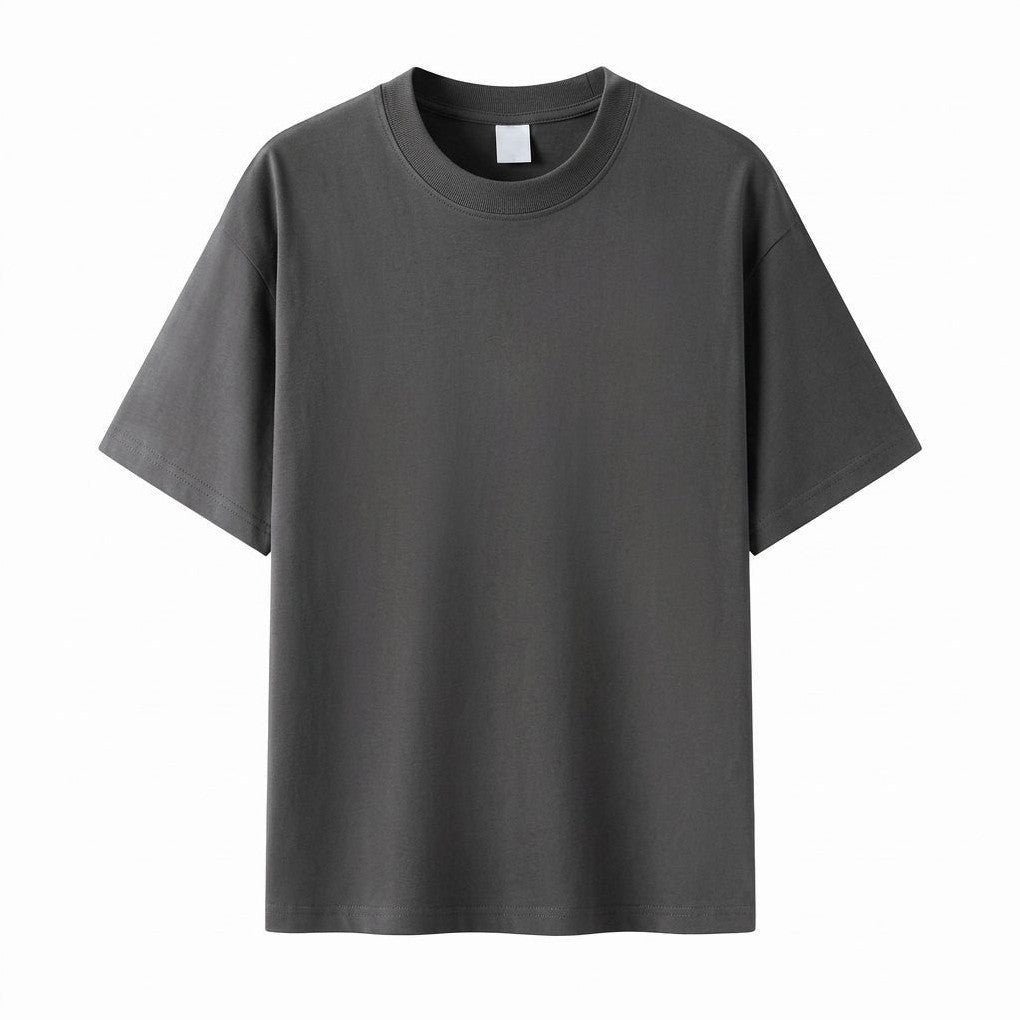 Cascais - Men's Ultra-Comfort Cotton T-Shirt in Charcoal Gray