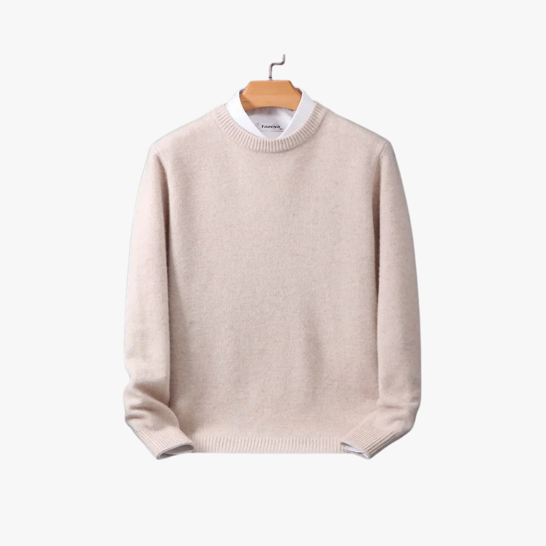 Corsavi Cashmere Crew for Men in Beige