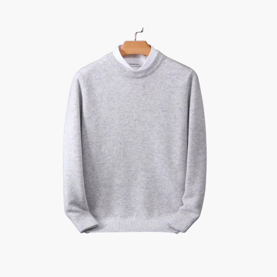 Corsavi Cashmere Crew for Men in Grey