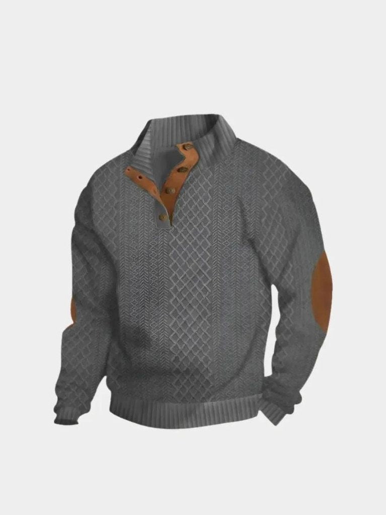 Classic High Collar Pullover Limited Edition – Corsavi in Dark Gray