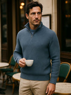 Classic Highland Quarter-Zip Sweater for Men, view 3
