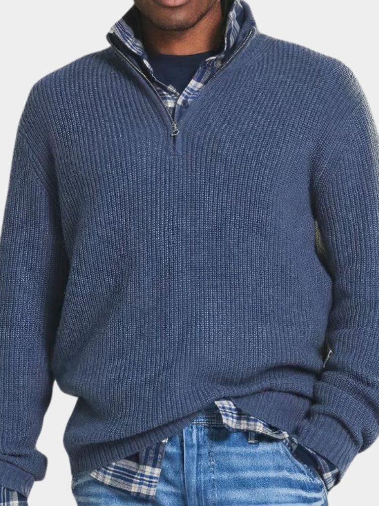 Classic Highland Quarter-Zip Sweater for Men, view 4