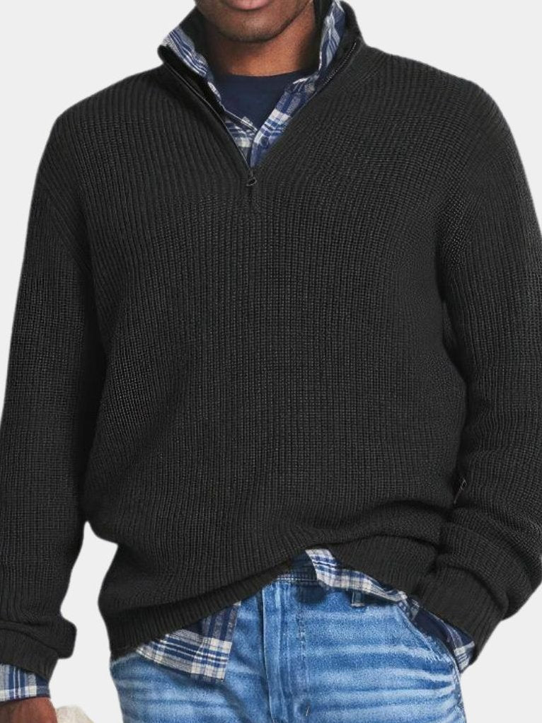 Classic Highland Quarter-Zip Sweater for Men, view 6