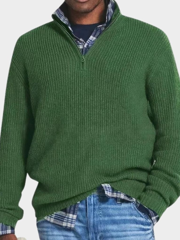 Classic Highland Quarter-Zip Sweater for Men, view 7
