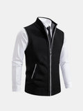 Elegant Full-Zip Sweater Vest – Corsavi in Black