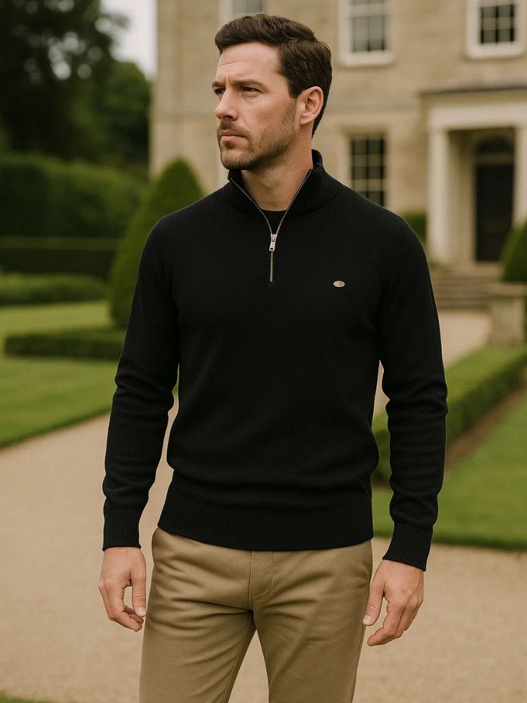 Elegant Quarter Zip Sweater – Corsavi, view 5