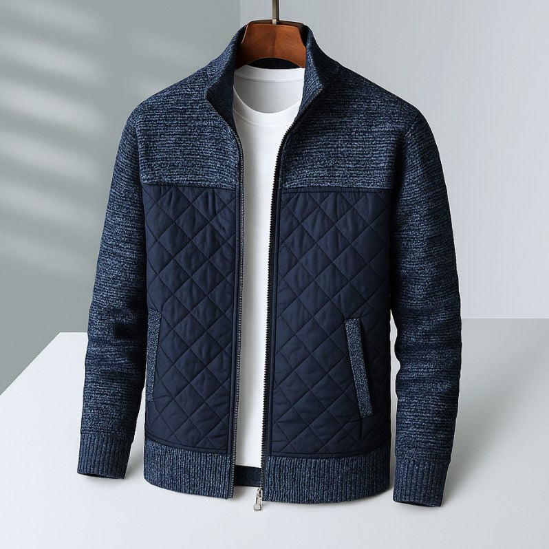 Elmore – Quilted Elegance Jacket in Blue