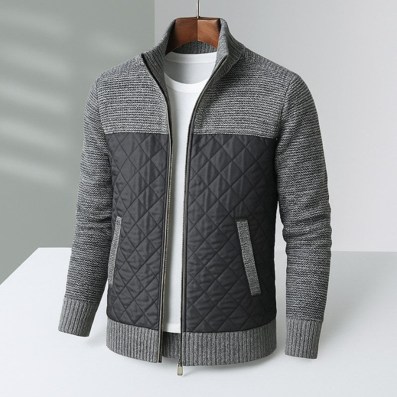 Elmore – Quilted Elegance Jacket in Gray