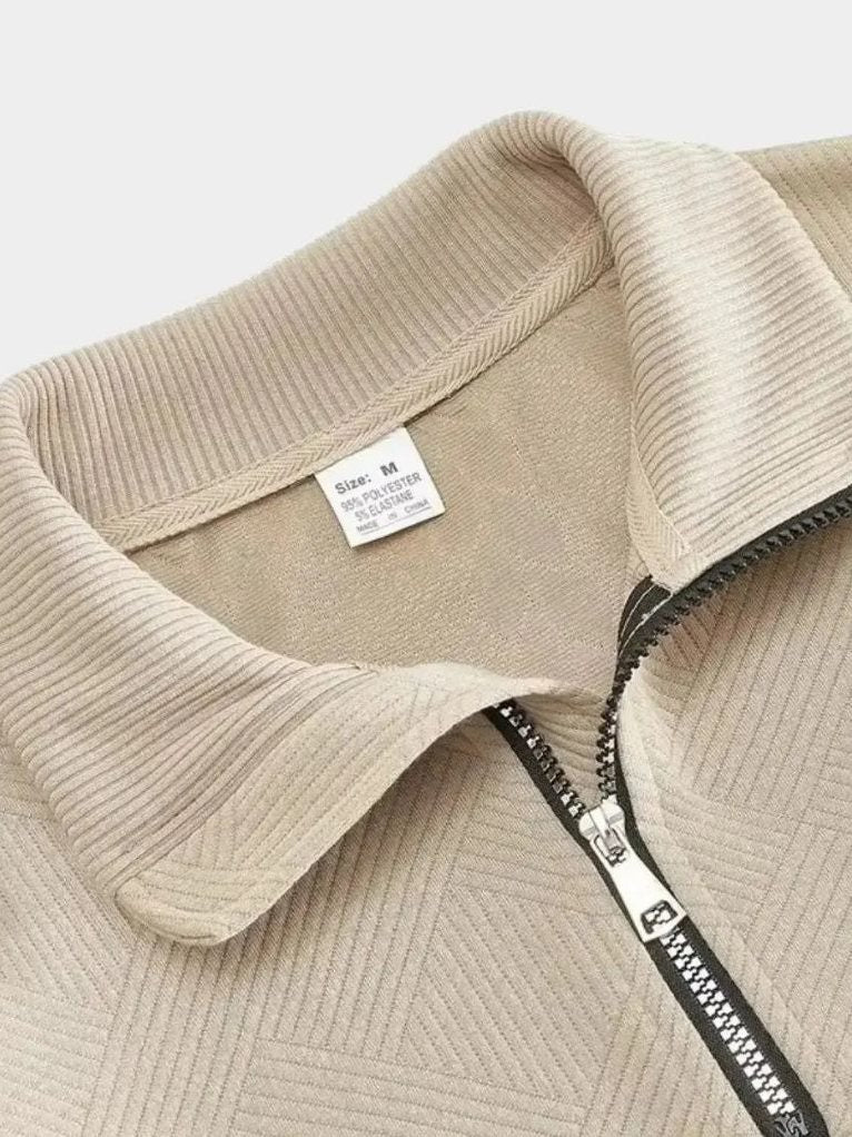 Essential Henley Quarter Zip Pullover – Corsavi, view 4