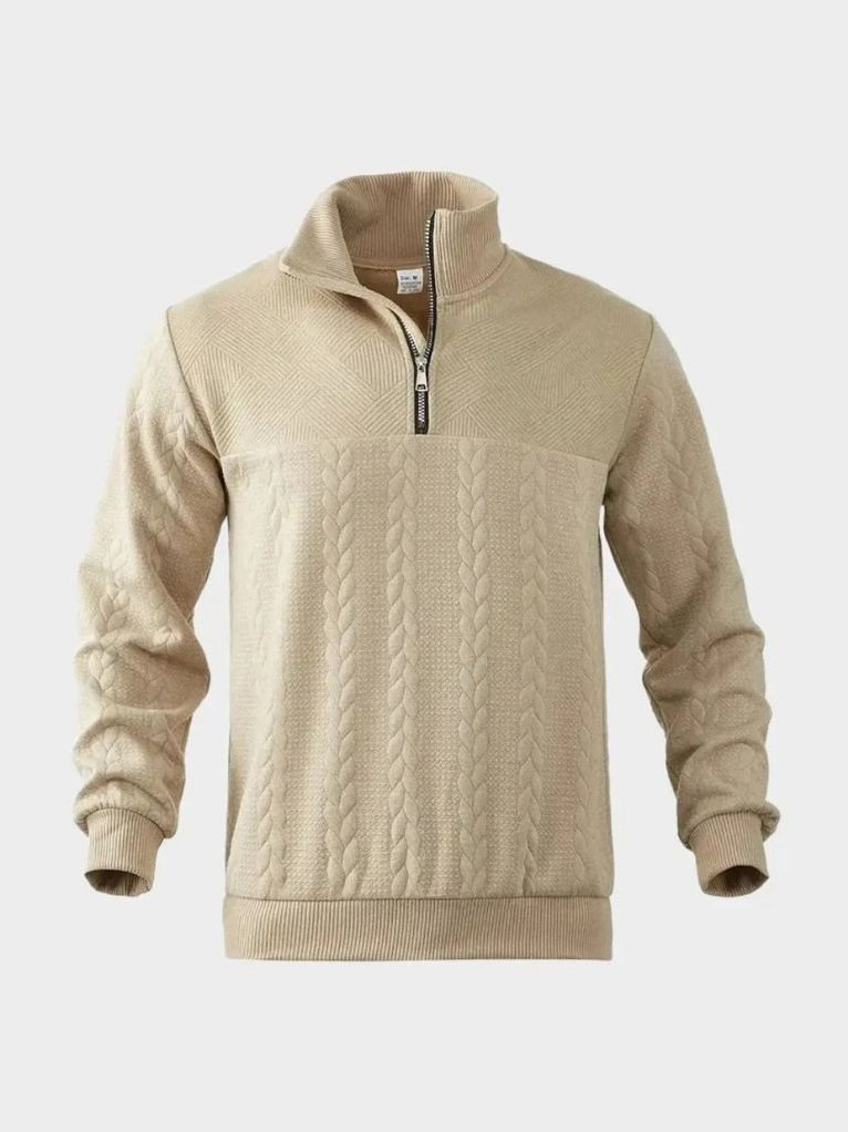 Essential Henley Quarter Zip Pullover – Corsavi, view 9