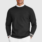 Everyday Casual Men’s Crew-Neck Sweater in Black