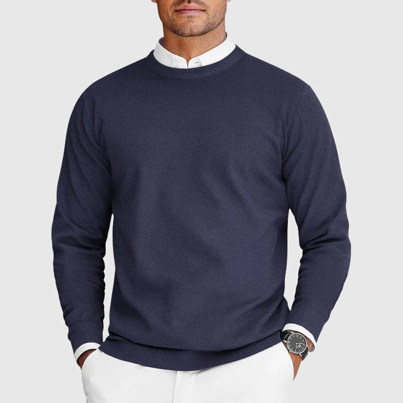 Everyday Casual Men’s Crew-Neck Sweater in Blue