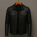 Harrison Forge Leather Jacket for Men in Black