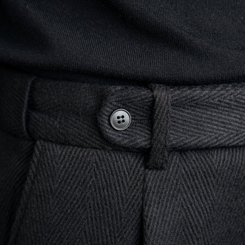 Heritage Wool Blend Herringbone Trousers for Men, view 6