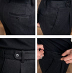 Heritage Wool Blend Herringbone Trousers for Men, view 7