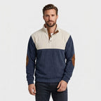 High Collar Corduroy Retro Pullover for Men, view 1