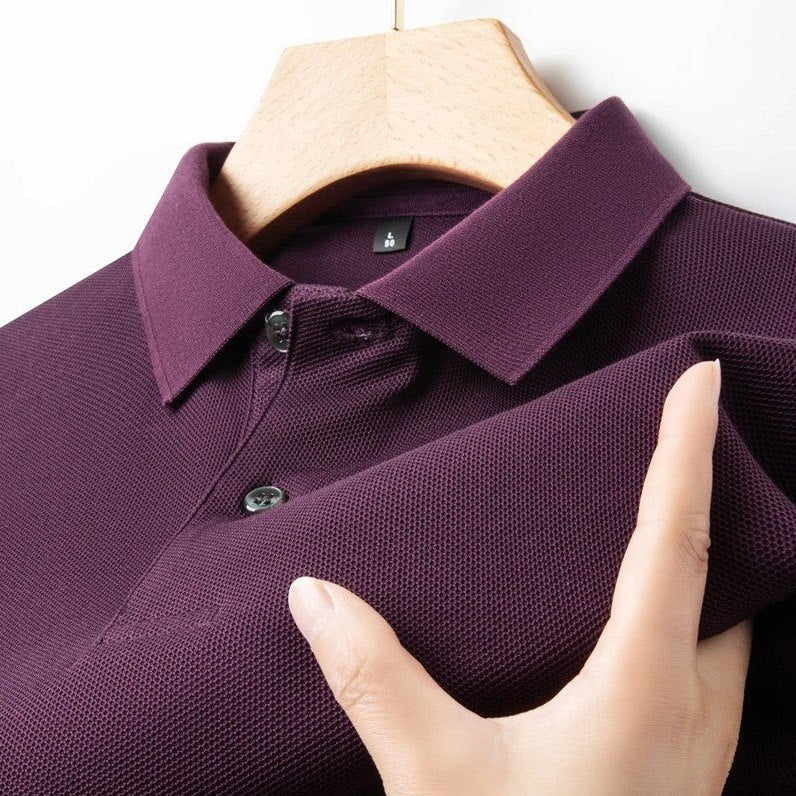 Ischia - Men's Ultra-Comfort Cotton Polo Shirt in Plum Purple