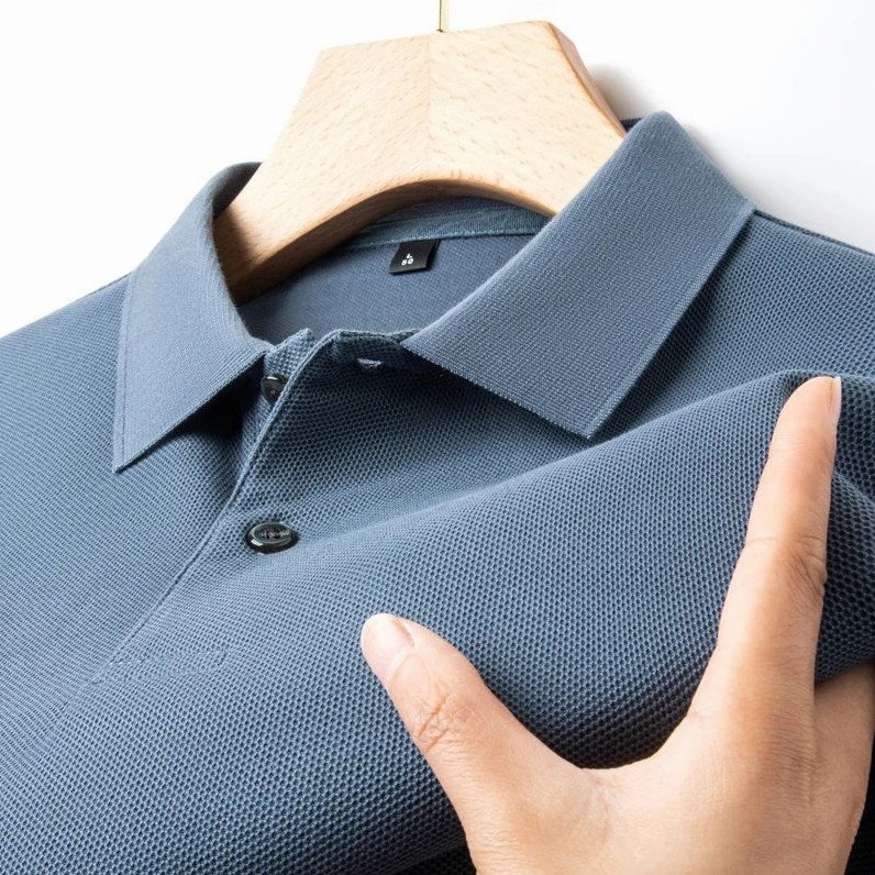 Ischia - Men's Ultra-Comfort Cotton Polo Shirt in Sky Blue