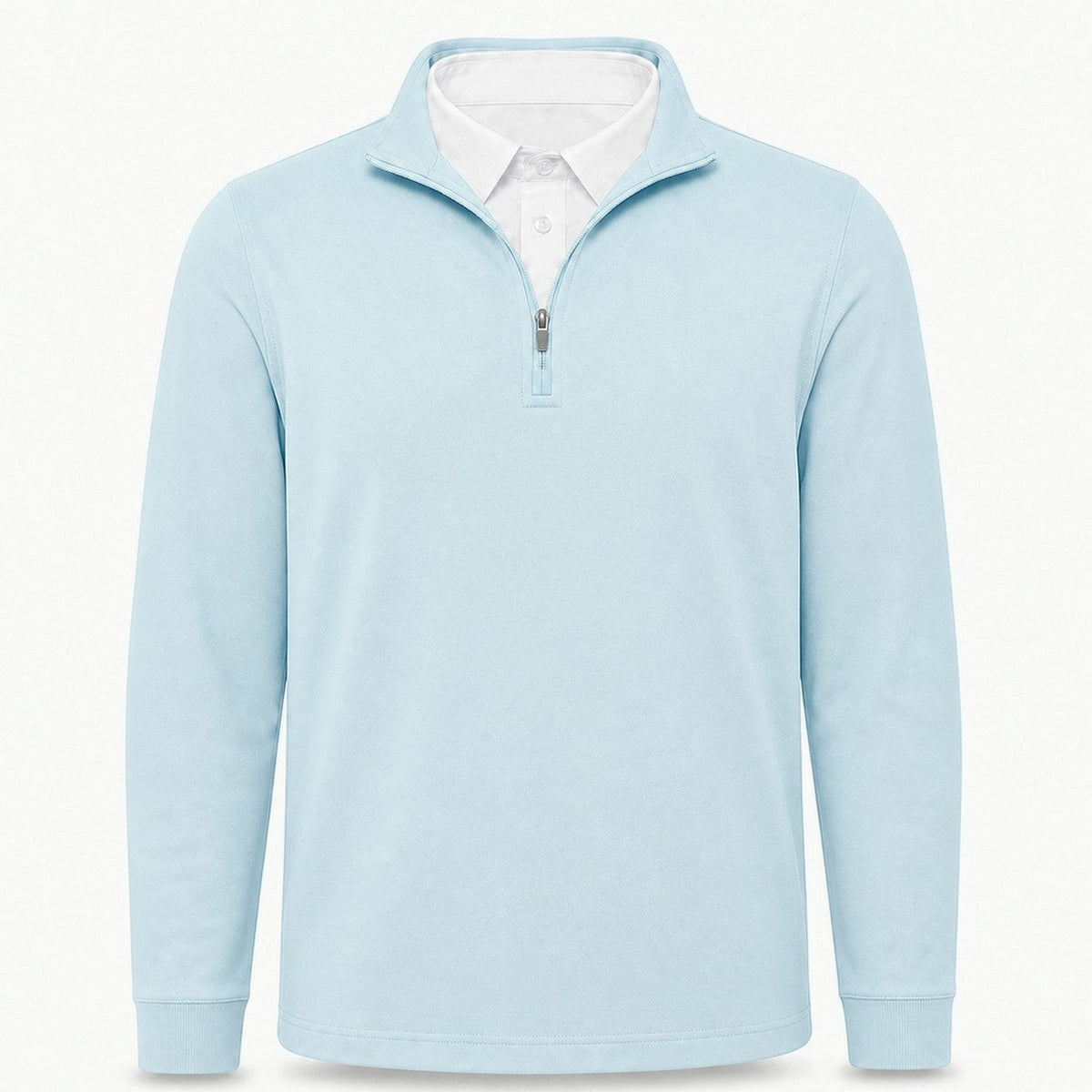 Leon - Men’s Ultra-Comfort 2-in-1 Quarter-Zip in Light Blue