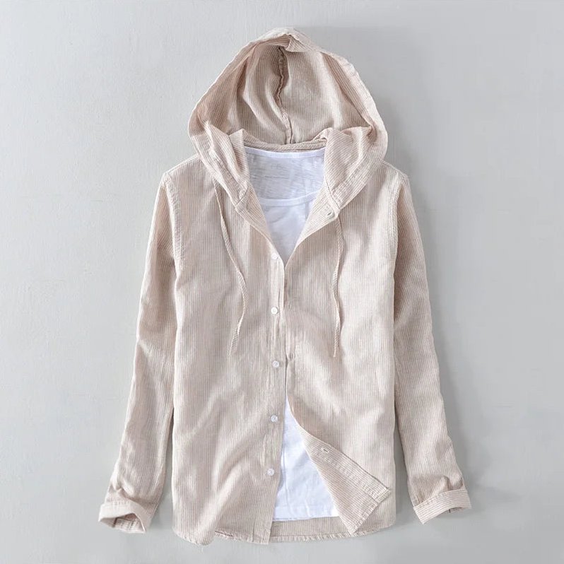 Linden Linen Pullover for Men in Beige