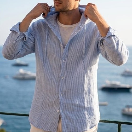 Linden Linen Pullover for Men, view 6