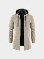 Locarno Knitted Hooded Winter Coat – Corsavi in Beige