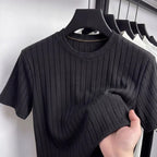 Lucca - Men's Ultra-Comfort Ribbed T-Shirt, view 4