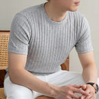 Lucca - Men's Ultra-Comfort Ribbed T-Shirt, view 8