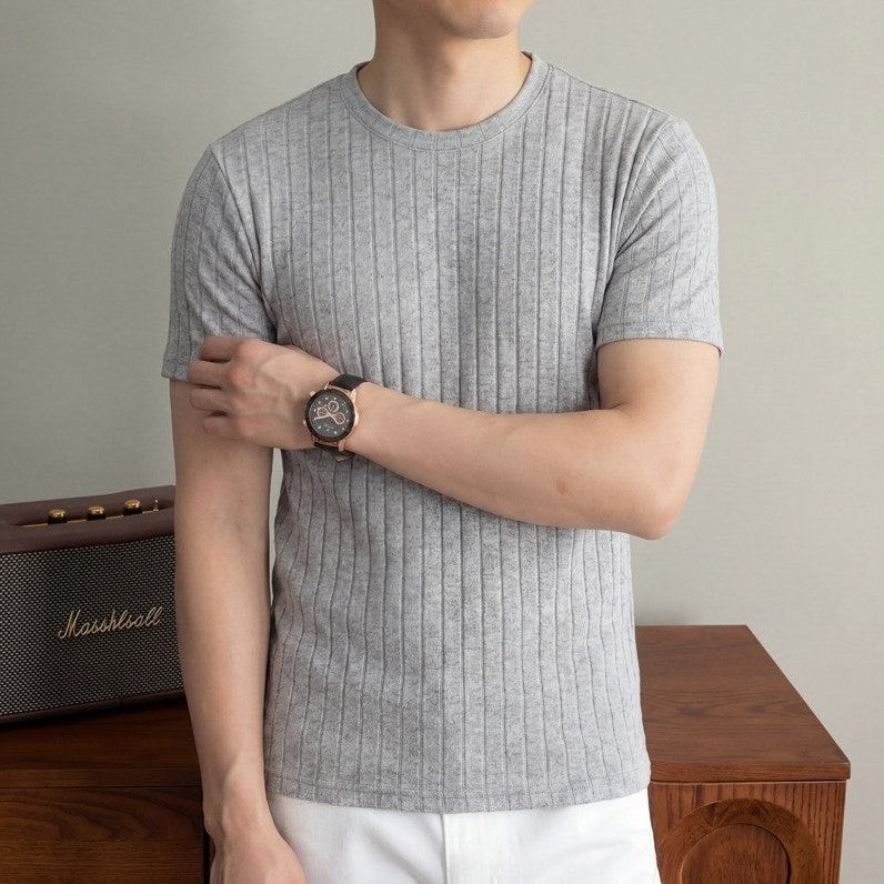 Lucca - Men's Ultra-Comfort Ribbed T-Shirt, view 9